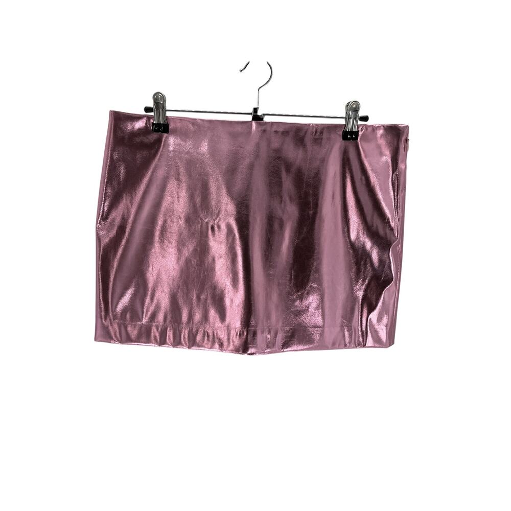 Song Of Style Metallic Pink Masha Mini Skirt Size M - Picture 2 of 4